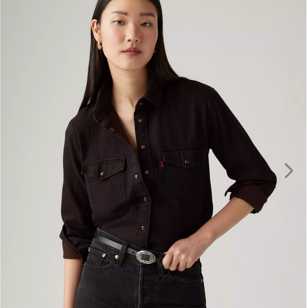 Levi's Black Button-Up Women's Top